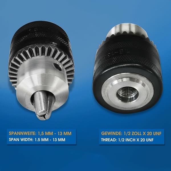 SDS-Plus 1,5-13 mm 1/2-20 UNF chuckadapter med nøkkel