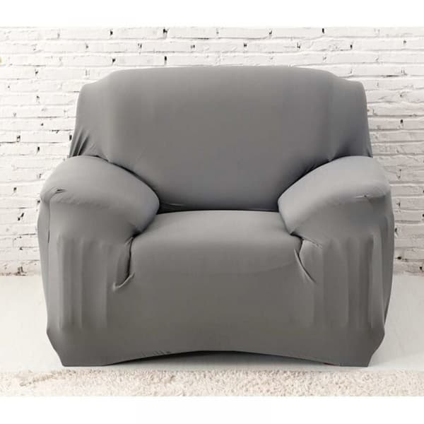 (Ljusgrå, 3-sits: 185-230 cm) Stretch Soffaöverdrag 3-sits, Stretch Cov