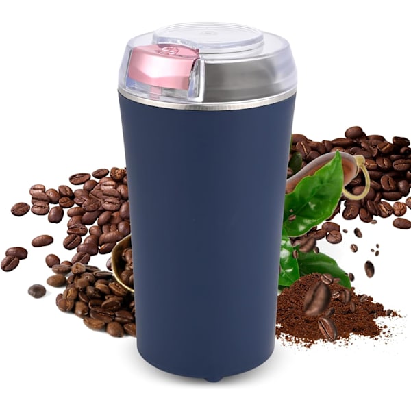 Elektrisk kaffekvarn med blad i rostfritt stål, överhettningsskydd