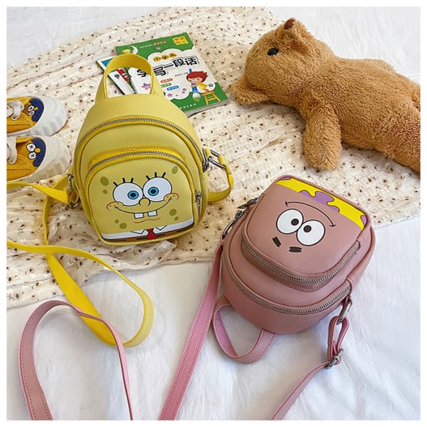 Gul Kawaii Star Spongebob Square Patrick Skulderveske Tekstur