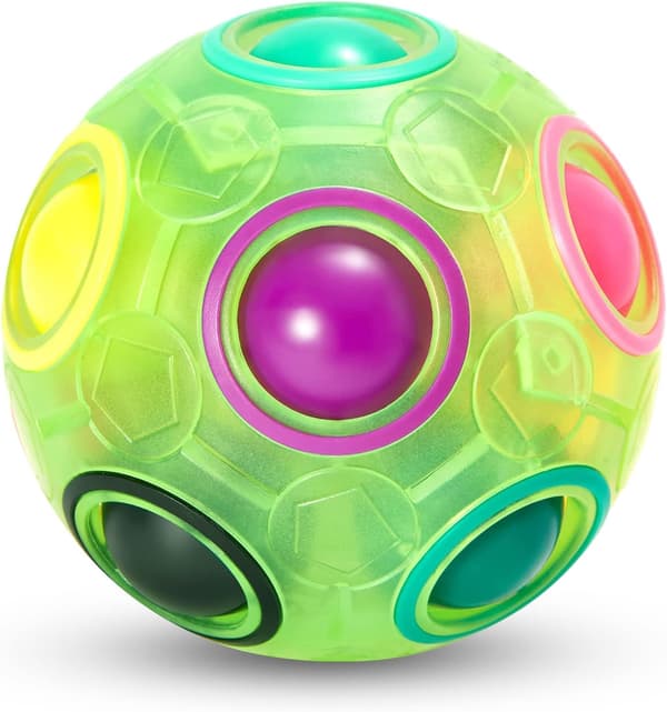 Magic Rainbow Ball, (Vihreä) Värien Yhdistämispeli, Hauska Fidget-lelu Pu
