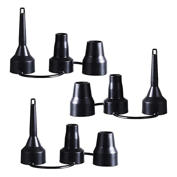 3 stk dysehode for pumpe, adapter for luftinflatorpumpe