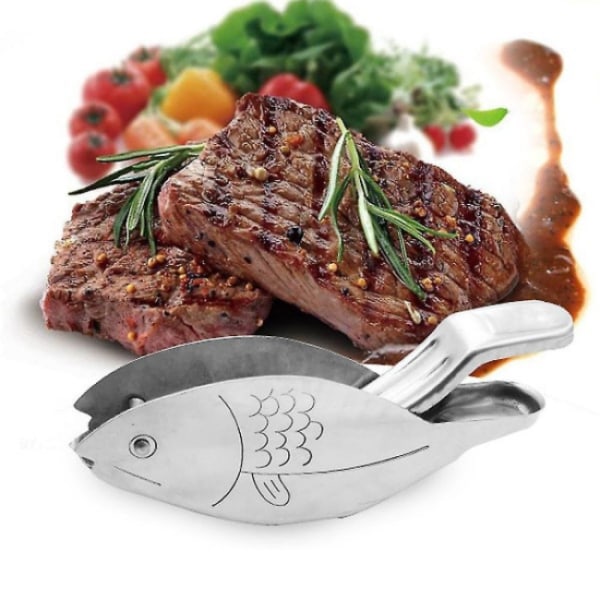 2 stk. Fiskformet søt manuell juicer sitronpresser hjem rustfritt