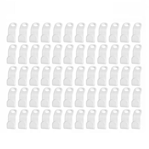60x multi-lags hængekroge - hvid