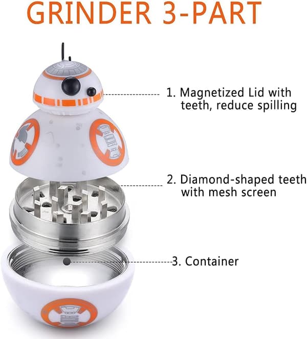 Star Wars BB-8 Grinder Krydderikværn, Urtekværn Grinder med P