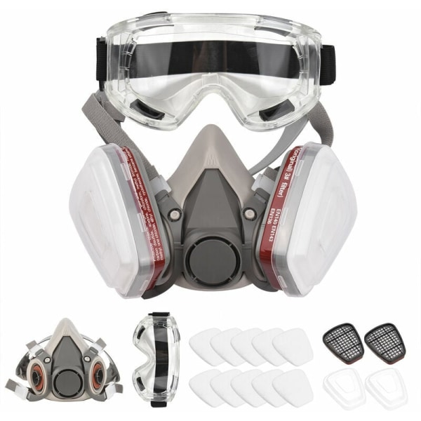 6200 Återanvändbar Halv ansiktsmask Respirator, Gasmask, Andningsskydd