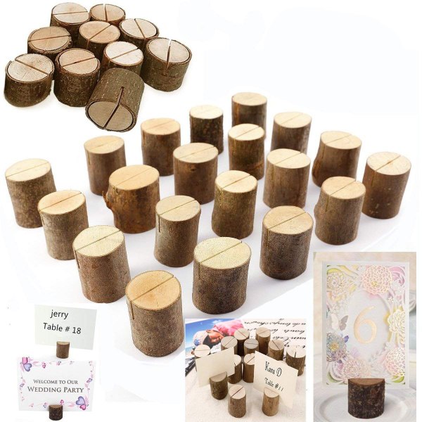 Wooden table card holders, 20pcs Wooden table card holders