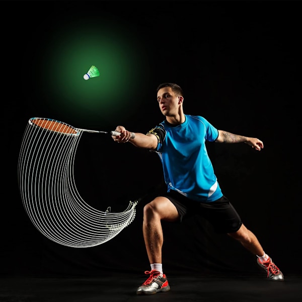 Blandet Relaxdays Lysende fjerboldsæt med 8 LED badmintonbolde