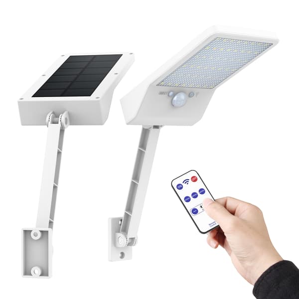 Hvid dobbeltpakke solcelleinduktionsvæglampe 56LED