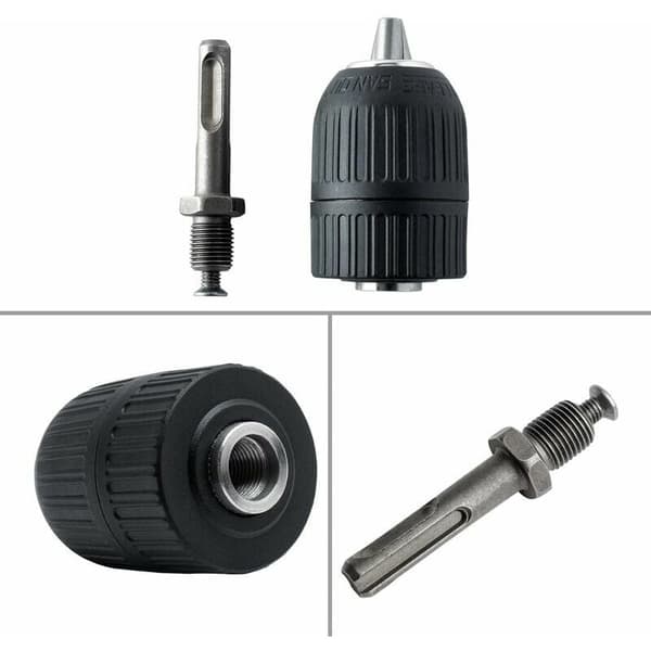 13 mm snabbspännande chuck, SDS-adapter, stansborr