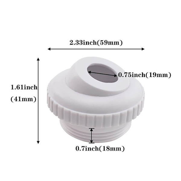 3-pack munstycken för pool, 3/4\" munstycke med 1-1/2\" Mip-gänga