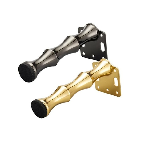 4 stk. lette luksus bambus metal møbelben (16 cm (sort))