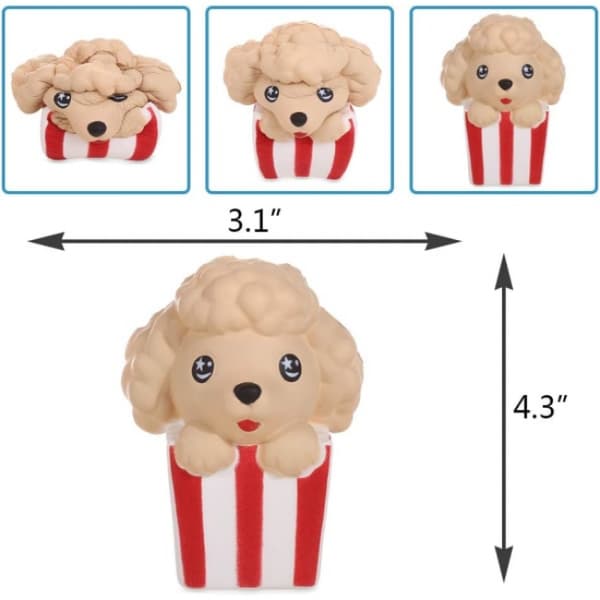 popcorn hund Squeeze Slow Rising Leksaker Stressavlastning Anim