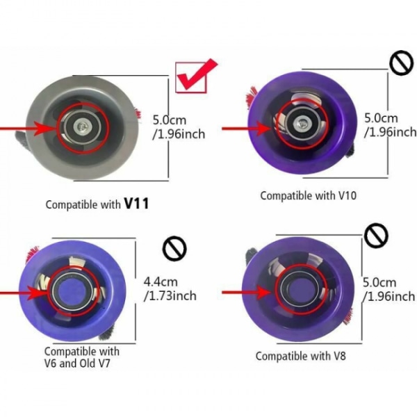 1 stk rullebørste for Dyson V11, erstatningsbørste for Dyson V11