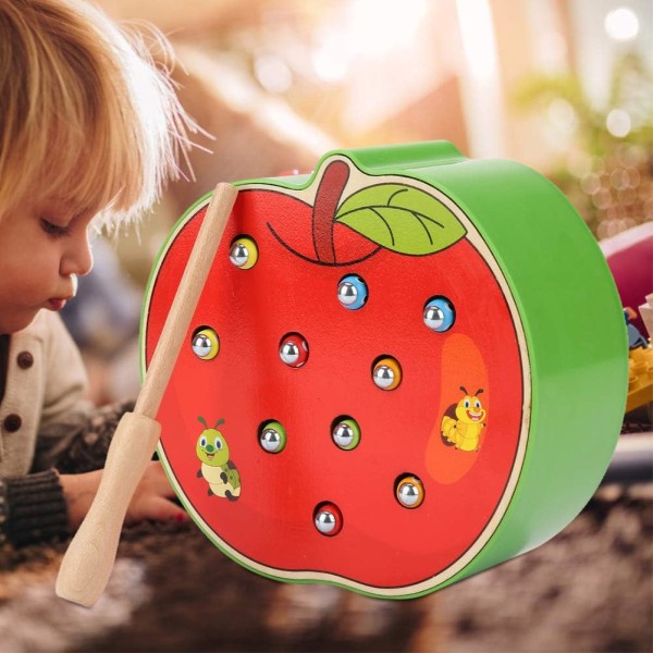 Apple Type-1 stk Baby Catch Game Magnetisk desktop fruktformfelle