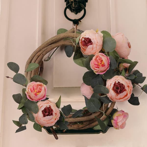 (Pink) 2 stk. Kunstig Eucalyptus Girlande, Peony Vine, Bryllup Ga