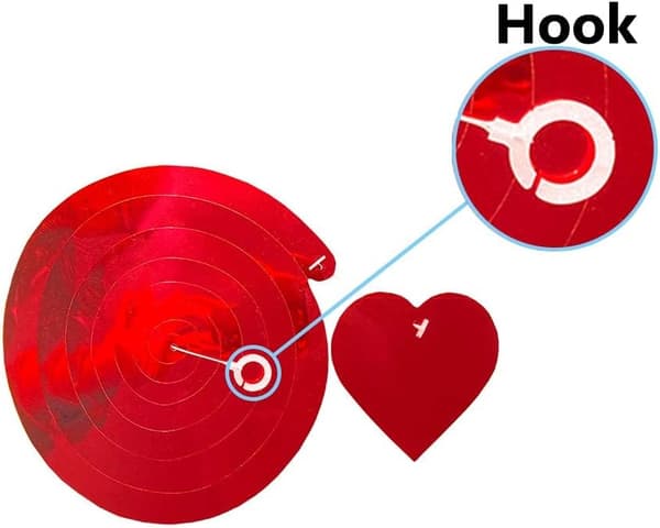 18 hjerteformede hengende dekorasjoner for Valentinsdag, bryllup