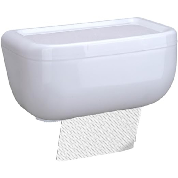(Hvit) Veggmontert tørkepapirholder - Vanntett tørkepapirholder W