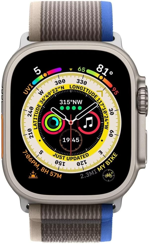 Blå med grå - kompatibel med Apple Watch-rem Apple 4567 Wil