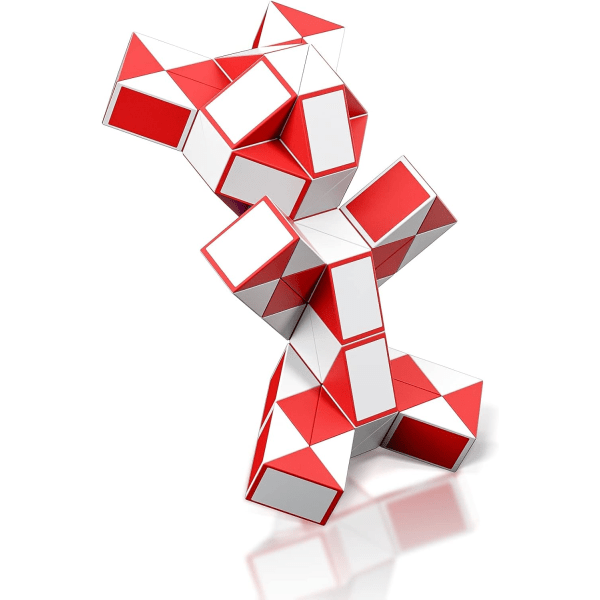 1 pakke (rød) Magic Snake med 72 blokke, Magic Snake Cube Twist P