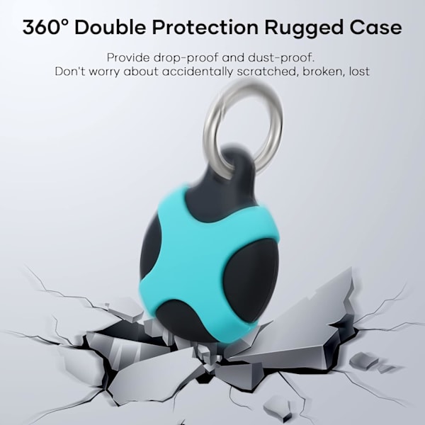 Skyddande fodral för AirTags,【2-pack】Vattentätt silikonfodral