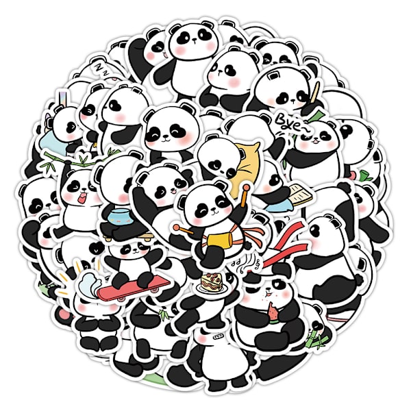 50 söpöä panda-aiheista graffiti-tarraa