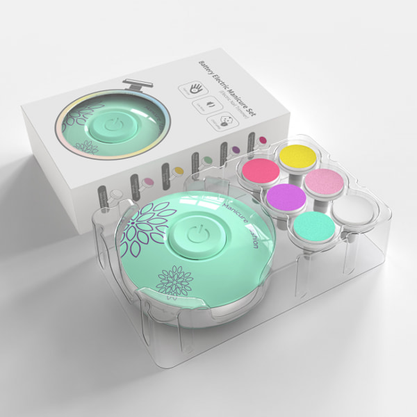 Elektrisk nagelfil - elektrisk fil - 5 bits inklusive Multicolor