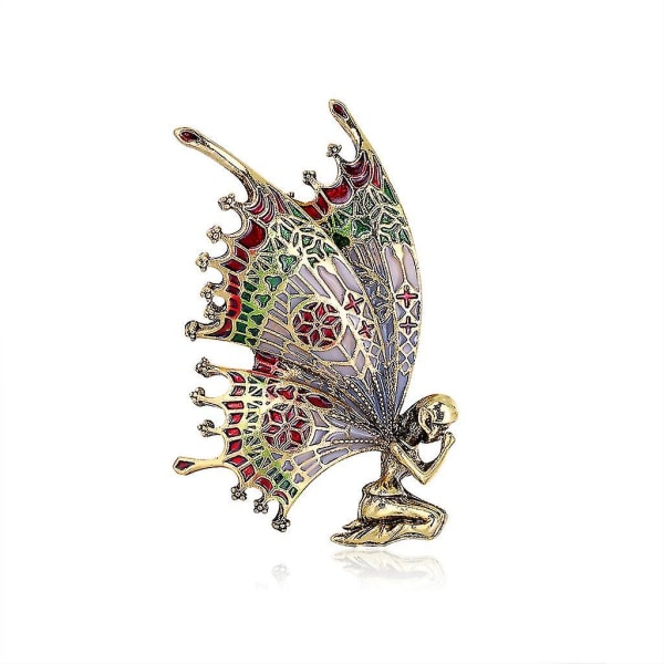 Brosch Vintage Fairy Pins Badgejewelry Present för kvinnor (flerfärgad)