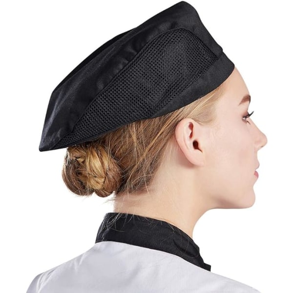 3-delt hat med unisex net til madlavning, catering og bageri