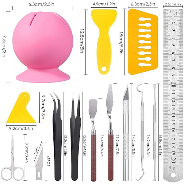 20 st Craft Making Tools Vinyl Embossed Art Flowers Tool Kit DIY