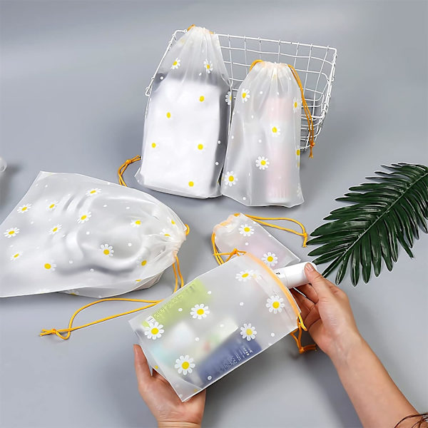 10 stk Reise Snøring Bag, Klar Plast Oppbevaringspose Chrysan