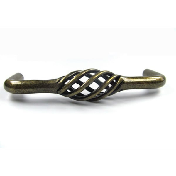 Set med 4 antikke Inconel skuffhåndtak for kommoddører - bronse/