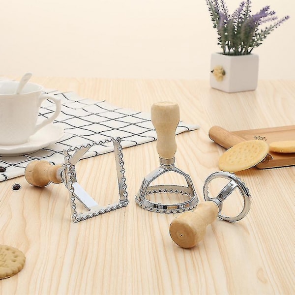 5-delad ravioli-stämpelsets, ravioli-skärare stämpelsets maker, Premi
