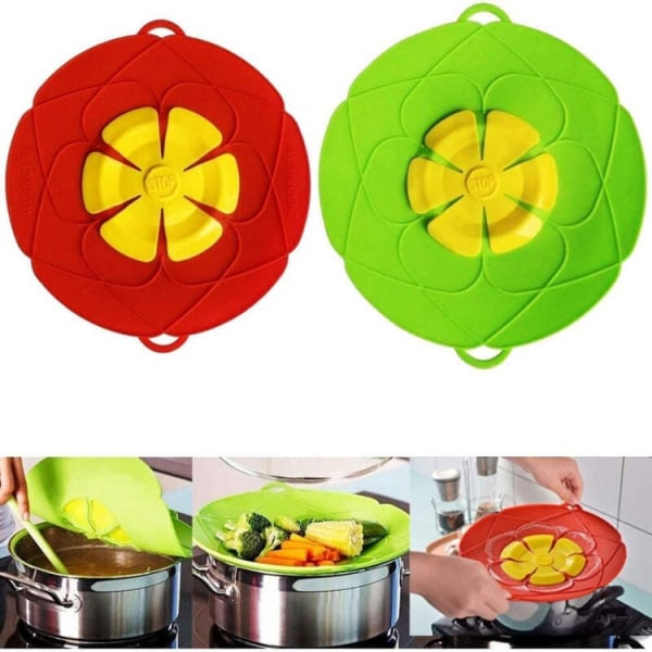 2 pcs Anti-overflow lid, food grade silicone，28*26cm