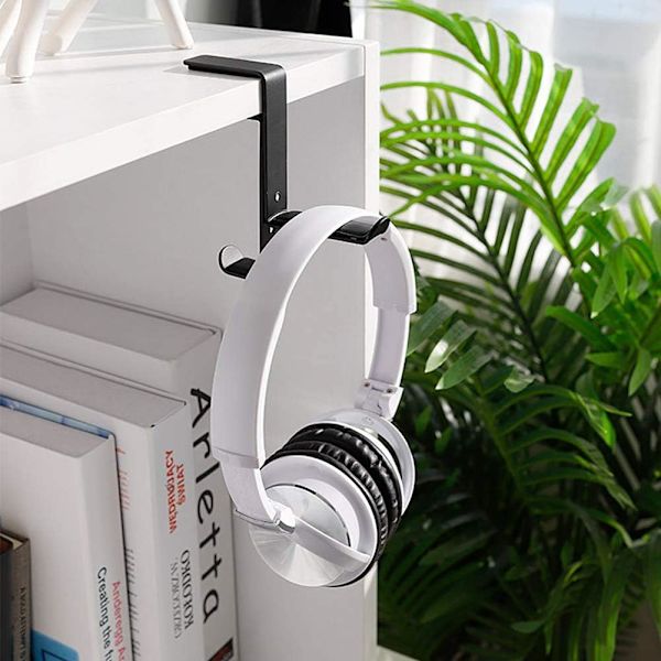 Spillhodeholder for gaming - Svart - Krokholder - Justerbar - Skrivebord
