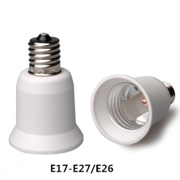 10 stk E17 til E27/E26 PBT konverteringslykt holder materiale trygt
