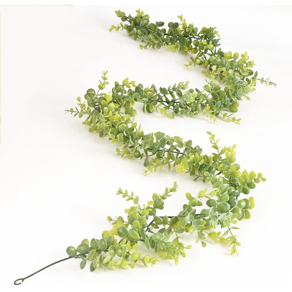 2 Pakke Kunstig Eukalyptus Girlander, 6ft Realistisk Hengende Vinstokk