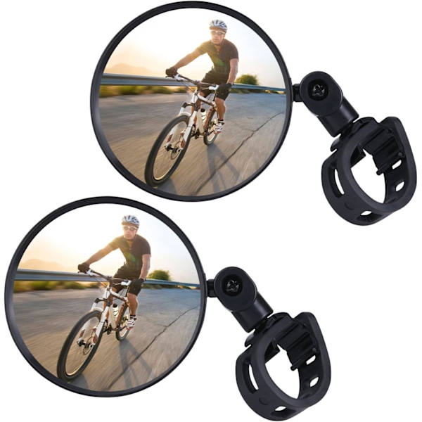 Cykel Spejle, 2 Vidvinkel Cykel Spejle 360° Roterbar Justerbar