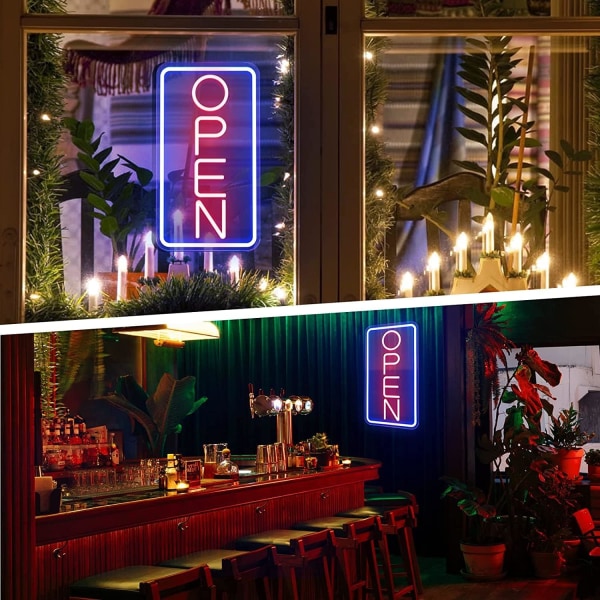 LED Open Neon Bokstav Väggkonst Öppen Ljusskylt USB Dimbar Neon L
