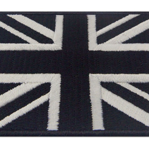 Taktisk britisk hvid sort Union Jack flag af England Storbri