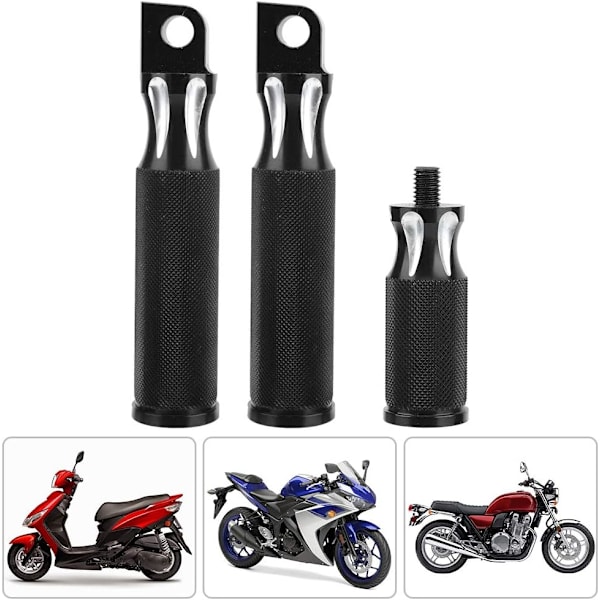 Motorcykelpedaler, skridsikre motorcykelkonverteringspedaler, sort,