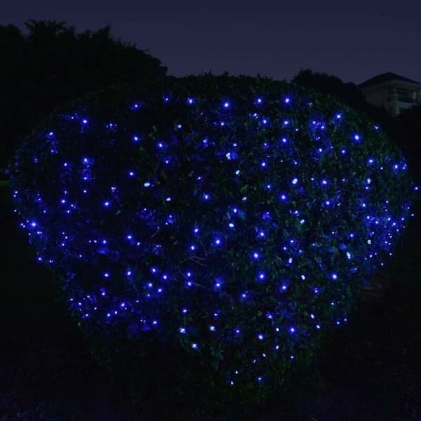 [2 Pakke] Solcellelyskjede Utendørs, 22m 200 LED, 8 Moduser, Vanntett