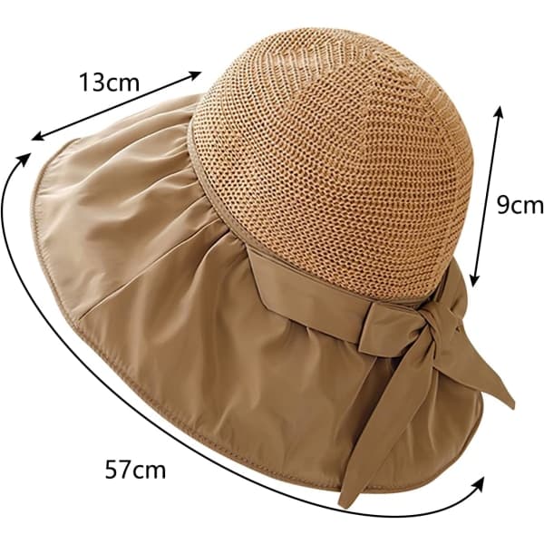 Dame solhatt UPF 50+ stråhatt sommerhatt Dame mor jenter b