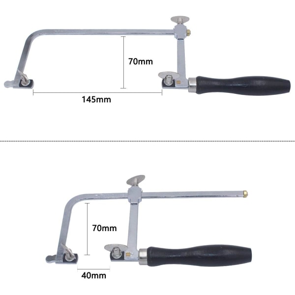 Justerbar ram juvelsåg - 144 blad - Professionell smyckestillverkning