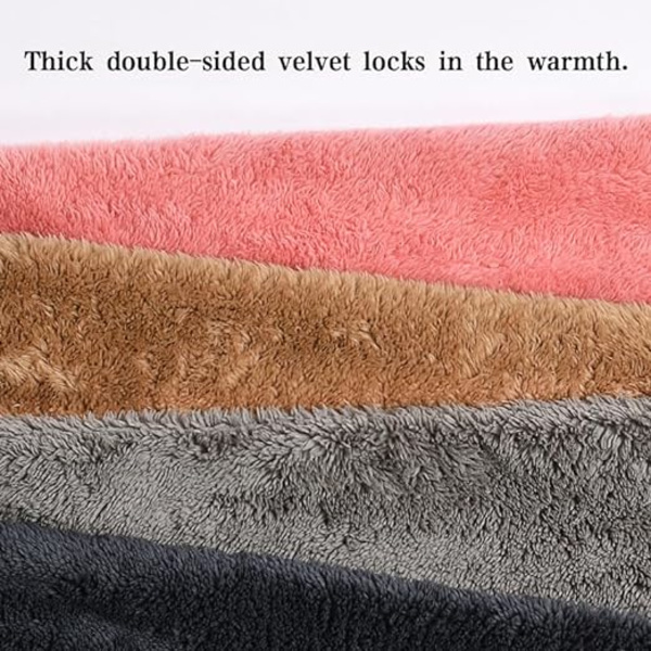 Termiske fleece-sokker for kvinner - brune, leggvarmere, søte plysj B
