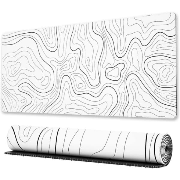 (600 x 300 x 3mm) Stor Gaming Musematte med Sydde Kanter, Utvidet