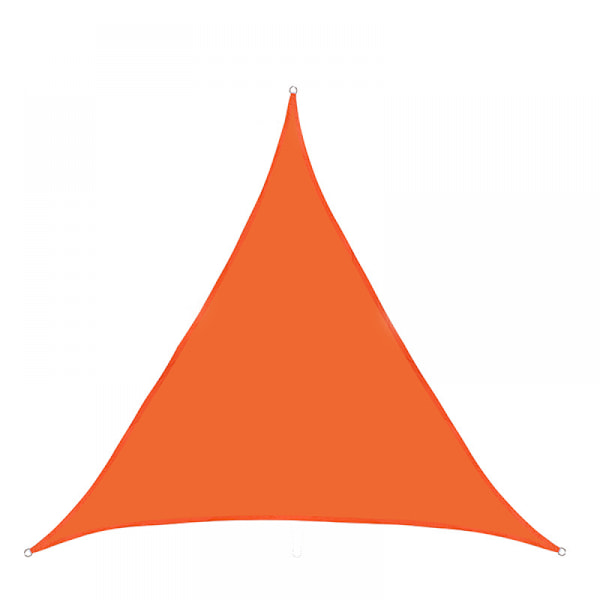 1 stk. 2 x 2 x 2 m orange trekant solsejl UV-beskyttelse sol