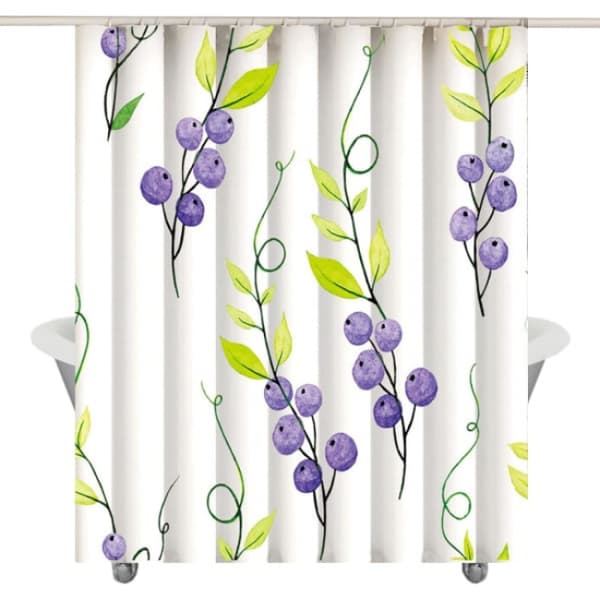 180L x 180W centimeter Blomstret dusjforheng Vanntett baderom