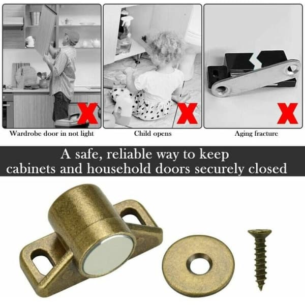 4 st magnet för skåpdörr Magnetiskt dörrlås Magnetisk dörr