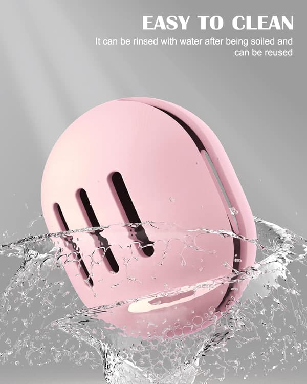 (Rosa) Makeup Sponge Holder, Slät och Silkeslen Makeup Bag i Silikon,